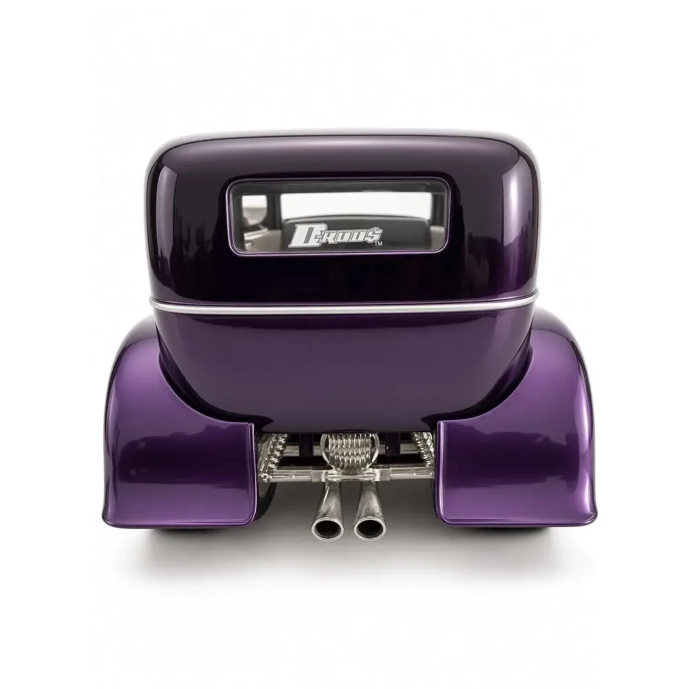 1932 Ford Model A Sedan Diecast Car Purple Custom Hot Rod 1:24 Scale Chrome